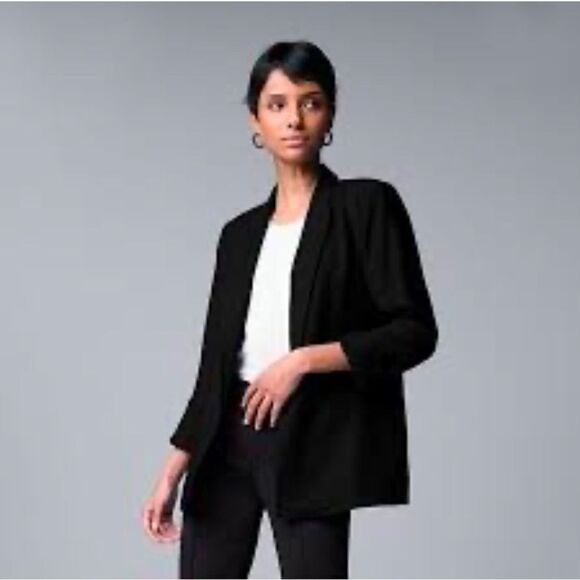 Simply Vera Vera Wang Jackets & Blazers - Simply Vera Vera Wang Black Blazer Women's Size Petite Large